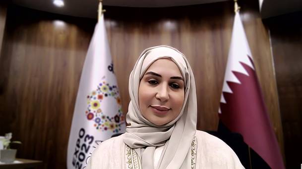 ˵: Dr. Fayqa Ashkanani, Secretary General of Expo 2023 Doha, addressing the 174th General Assembly of the BIE